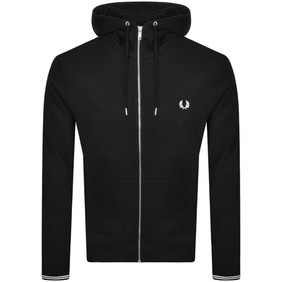 Fred Perry Full Zip Hoodie Black